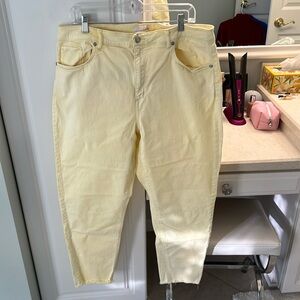 Loft raw hem ankle jeans